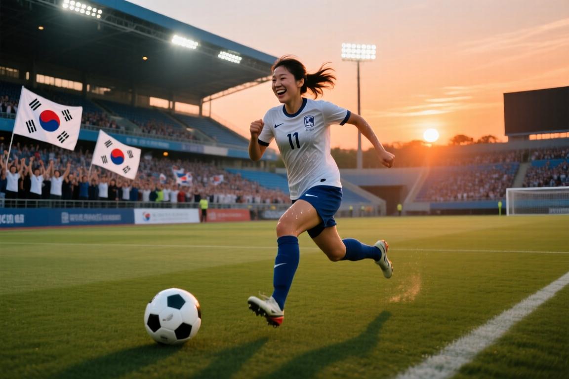 女足亚洲杯-韩国6-0乌兹直通世界杯半决赛将战日本菲律宾胜者