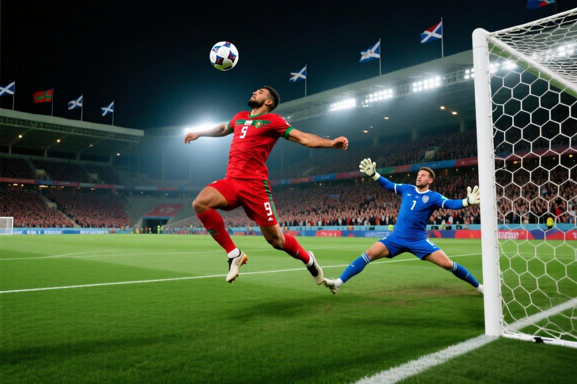 世界杯-摩洛哥1-0苏格兰赛巴里70秒闪击破门迪亚斯连场献助攻