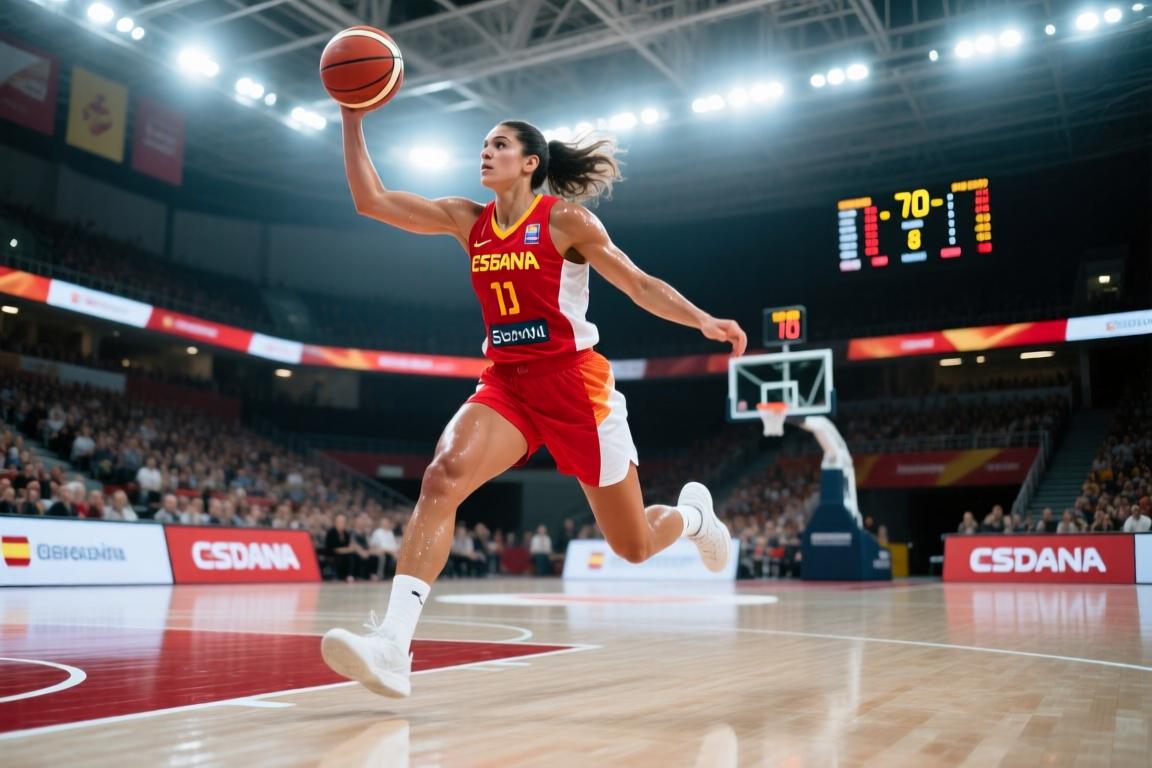 女篮世界杯预选赛小组赛西班牙女篮70-84美国女篮集锦