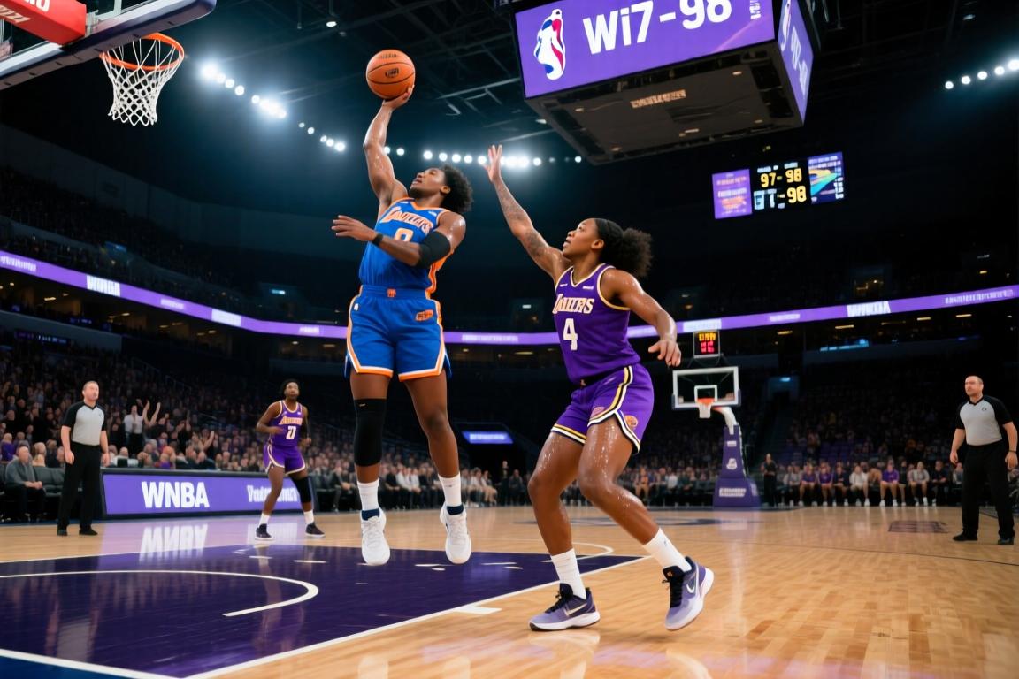WNBA常规赛纽约自由人97-98洛杉矶火花全场集锦