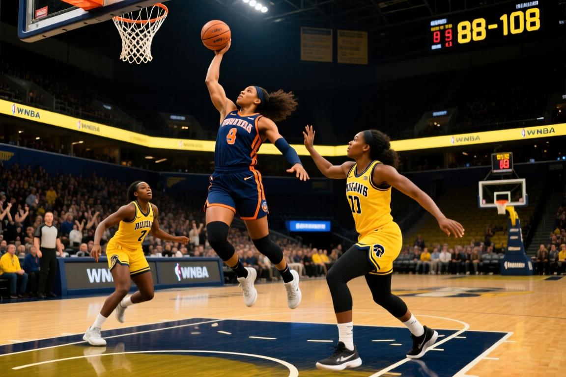 WNBA常规赛纽约自由人88-108印第安纳狂热全场集锦