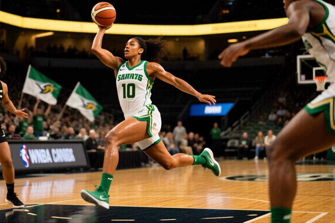 07月18日WNBA常规赛西雅图风暴107-110印第安纳狂热集锦
