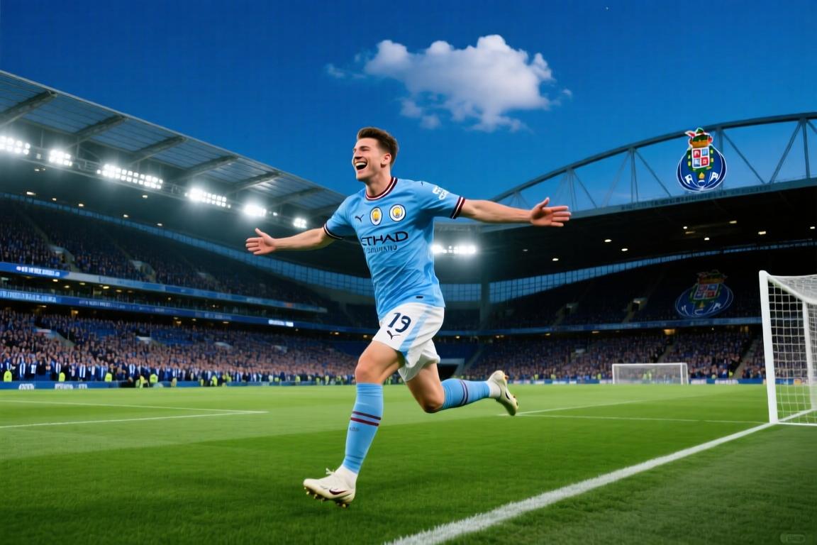 欧冠开门红！曼城2-0客胜波尔图哈兰德双响恩佐曼城生涯首助