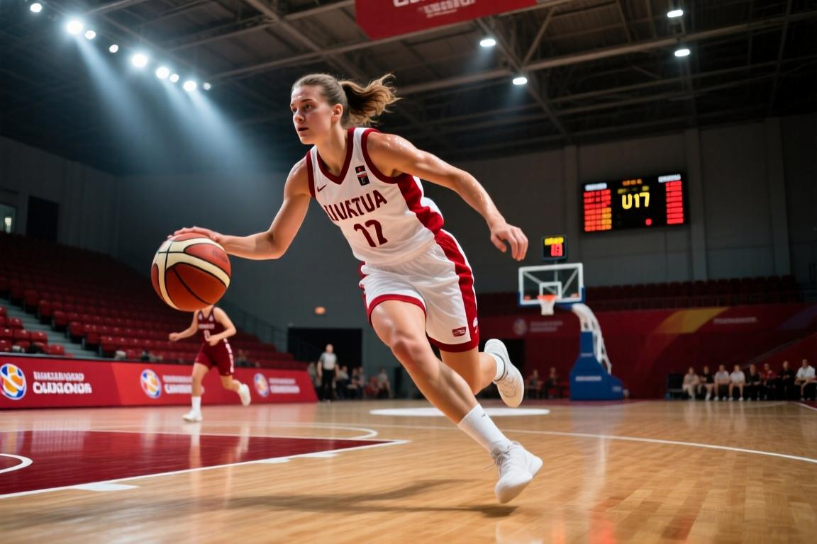 07月15日U17女篮世界杯1/8决赛拉脱维亚U17女篮60-83中国U17女篮集锦