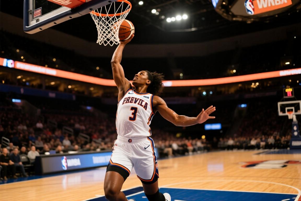 08月16日WNBA常规赛纽约自由人82-75康涅狄格太阳集锦