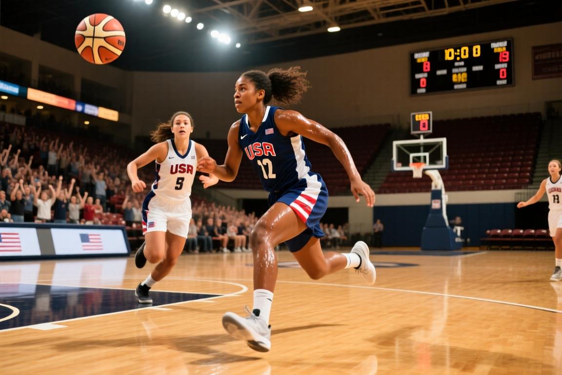 07月20日U17女篮世界杯决赛美国U17女篮82-73西班牙U17女篮集锦