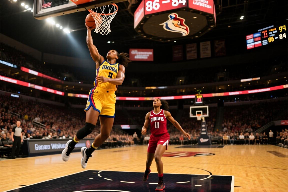 WNBA常规赛拉斯维加斯王牌86-84印第安纳狂热全场集锦