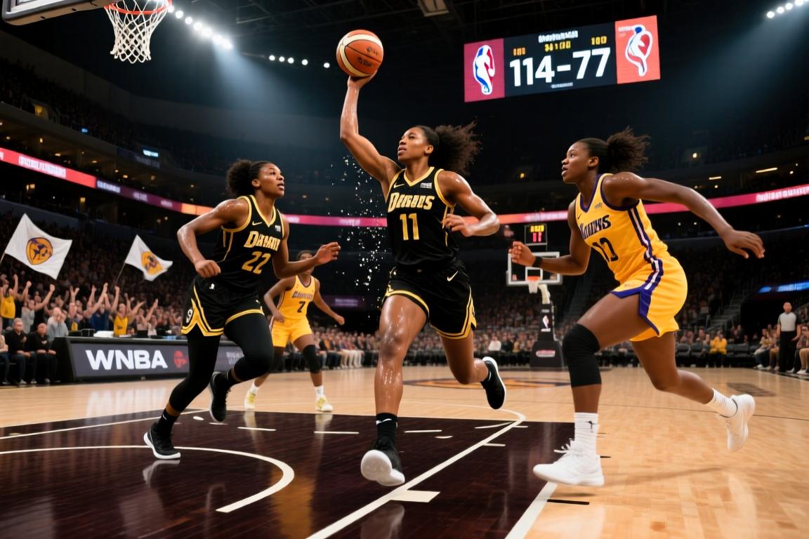 WNBA常规赛拉斯维加斯王牌114-77西雅图风暴全场集锦
