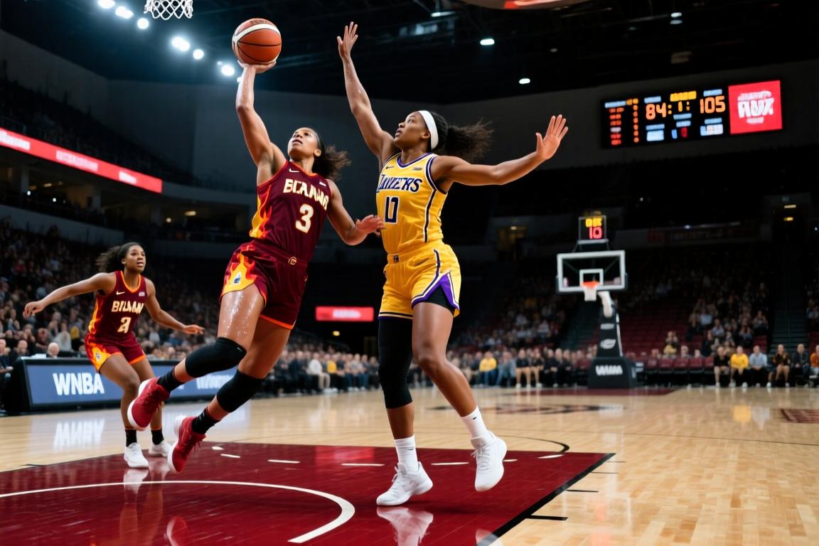 WNBA常规赛波特兰火焰84-105洛杉矶火花全场集锦