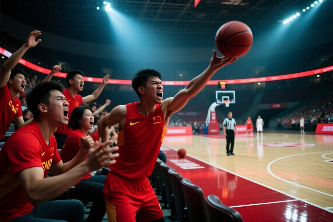 观众向场内掷球险伤杨瀚森 中国男篮险胜黎巴嫩引热议