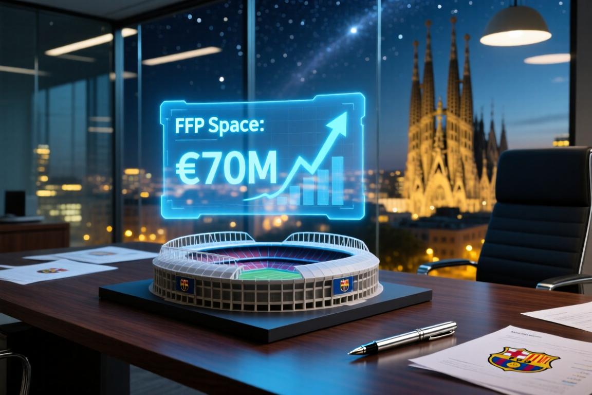 每体：巴萨目前有约7000万欧FFP空间，可在冬窗签一名左脚中卫