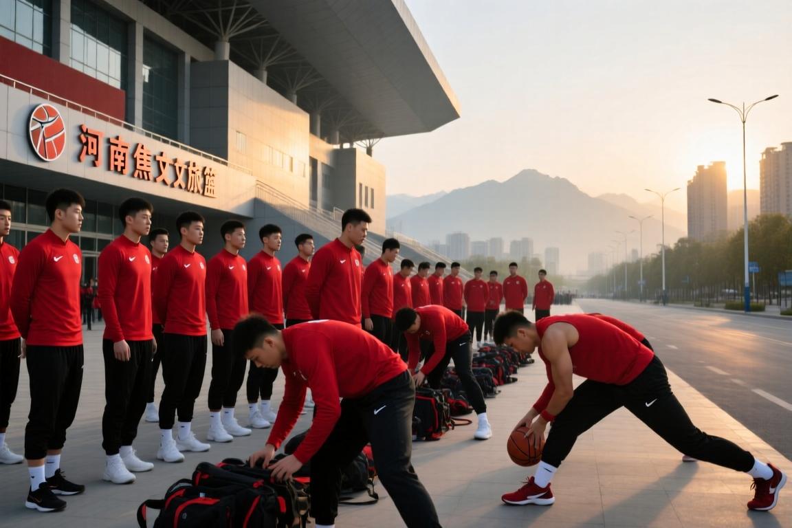 热血出征!河南焦作文旅男篮奔赴三门峡,迎战国际劲旅