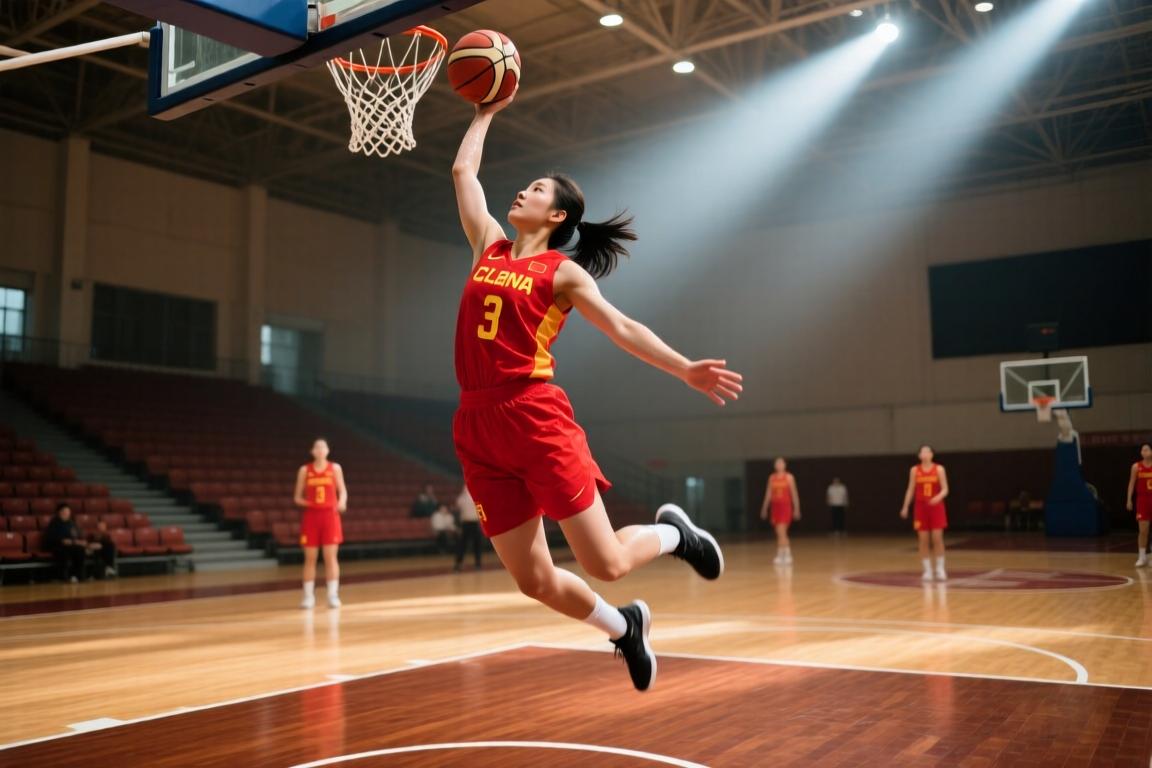 解说：这算是中国女篮的正常水平 张子宇在场上是有一定牵制力的
