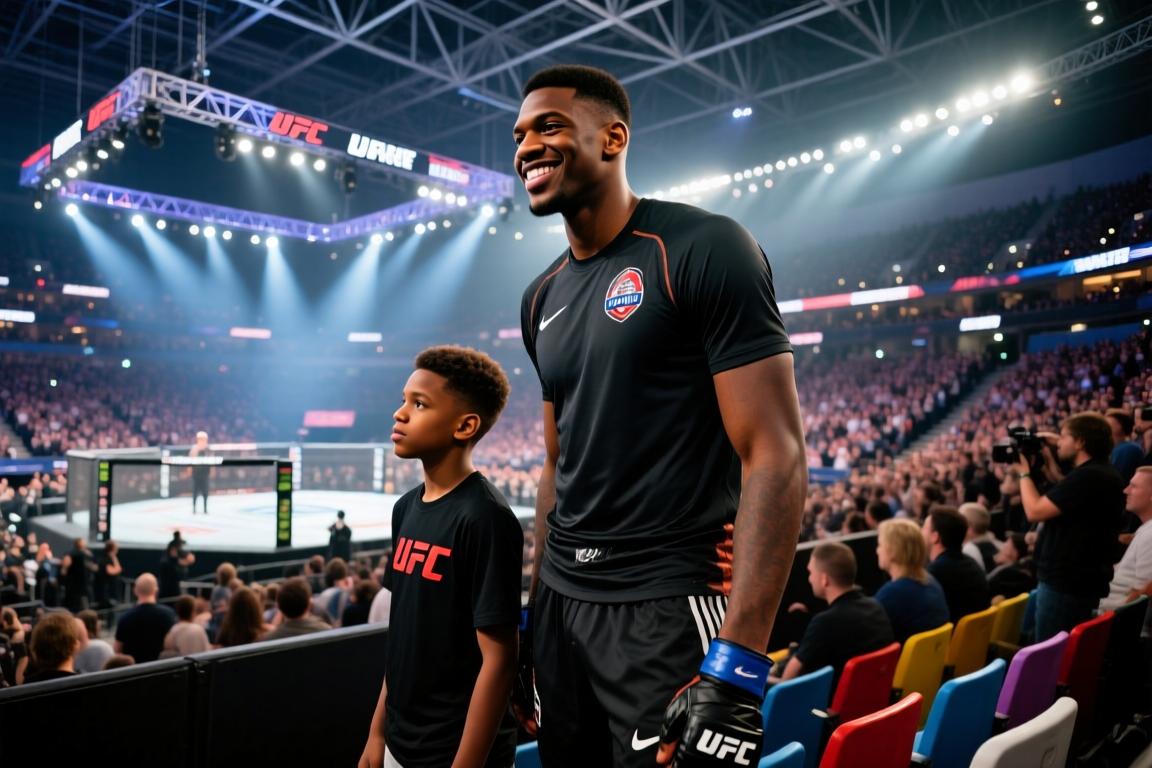 UFC格斗之夜巴黎站比赛打响 文班亚马携弟弟奥斯卡现场观战