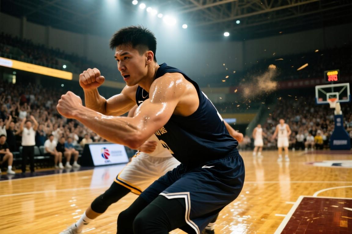 CBA夏联打出火药味~翟晓川连续向后挥肘 魏莨哲反应迅速逃过一劫