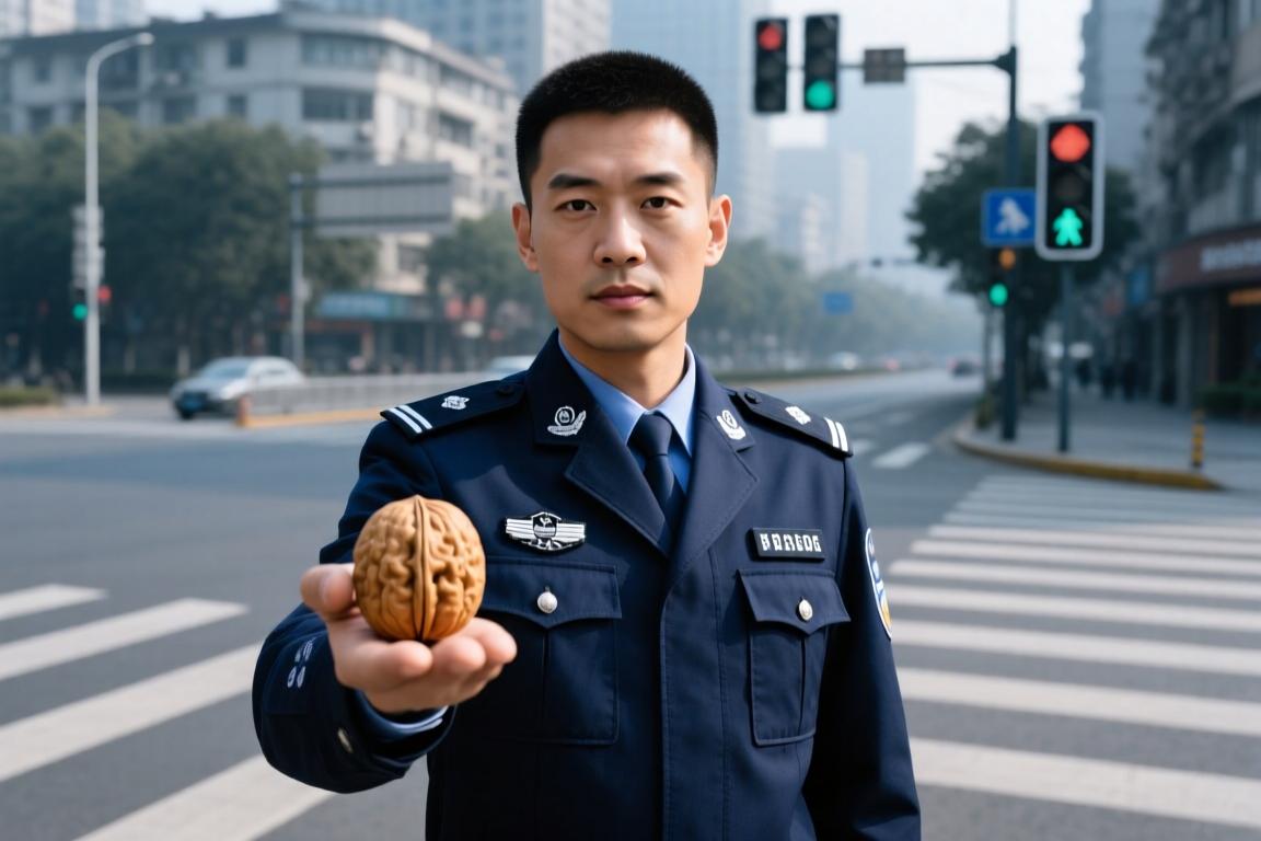 你的头硬，还是核桃硬？成都公安拍摄文明出行宣传片 胡荷韬出镜