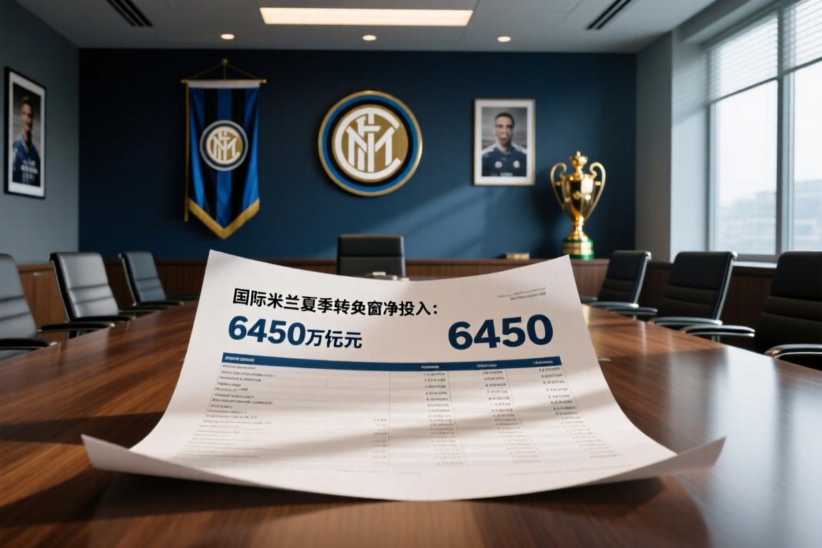 意媒:国米夏窗净投入6450万欧,财年损益表却有913万欧正向收益