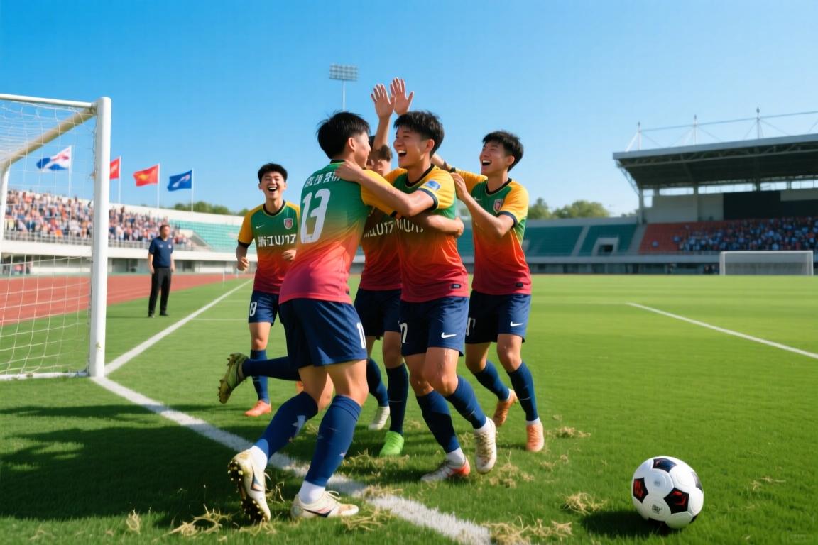 浙江U17队2-0击败重庆凤鸣山中学U17队,挺进中青赛全国八强