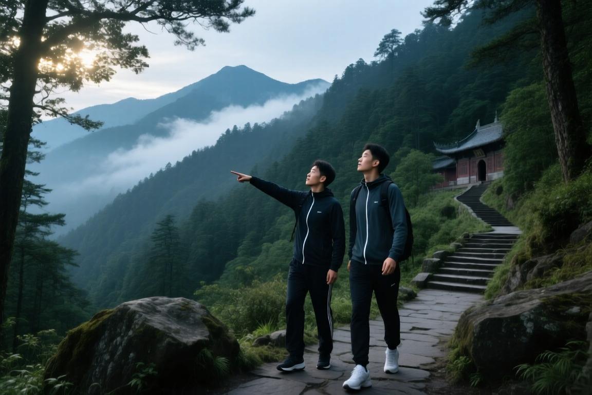 即将赴国足集训，蹇韬、杨明洋两家同游峨眉山