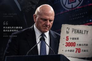 闪电成交！鲍尔默昨日表态接受处罚 快船猛龙次日火速敲定交易