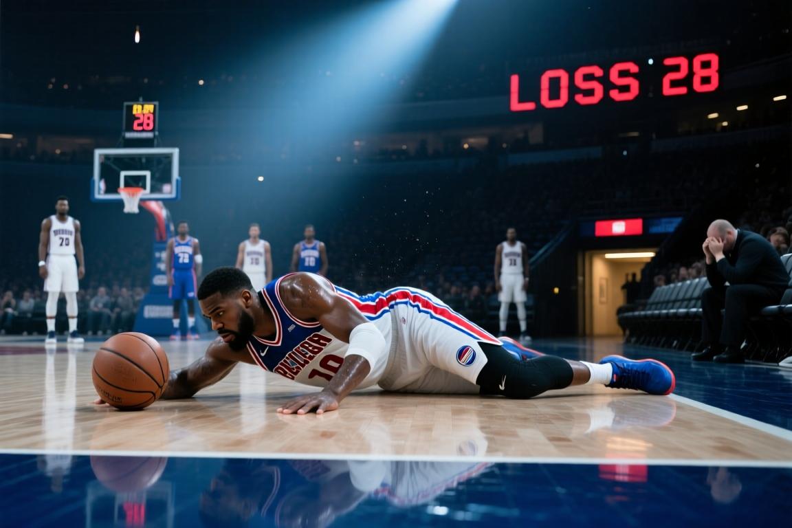 谁最惨?NBA历史最长连败:活塞&76人28连败并列第一