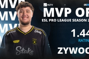 打洲真不耽误!ZywOo荣膺EPL S24双料MVP 生涯累计34枚MVP奖牌