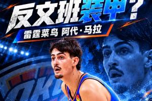 反文班装甲？雷霆菜鸟马拉季前赛场均17+8.3+3.7+3帽 命中率79.2%