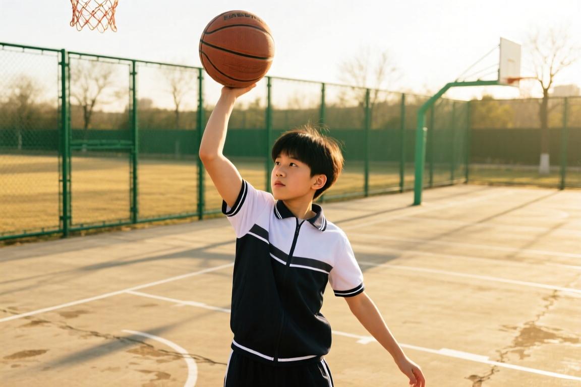 好家伙，拿起来就扣啊！现在的初中生都这么打球的吗？