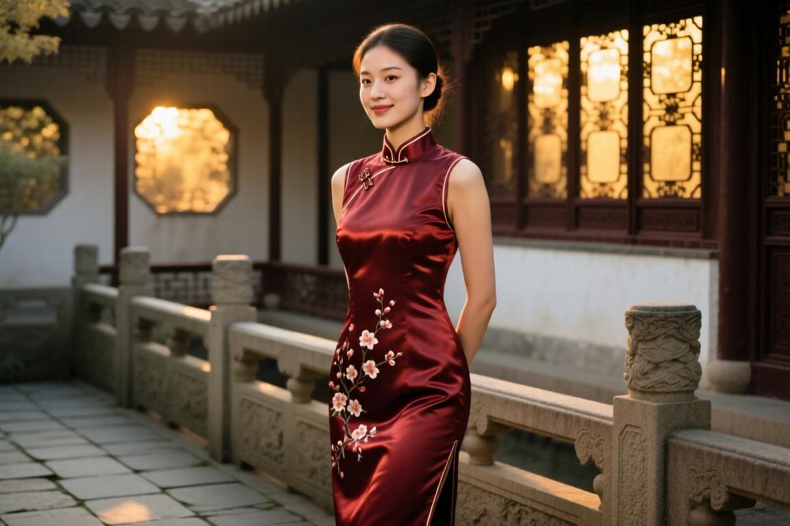 这腰臀比性感啊女篮球员卓识穿新中式旗袍热舞~