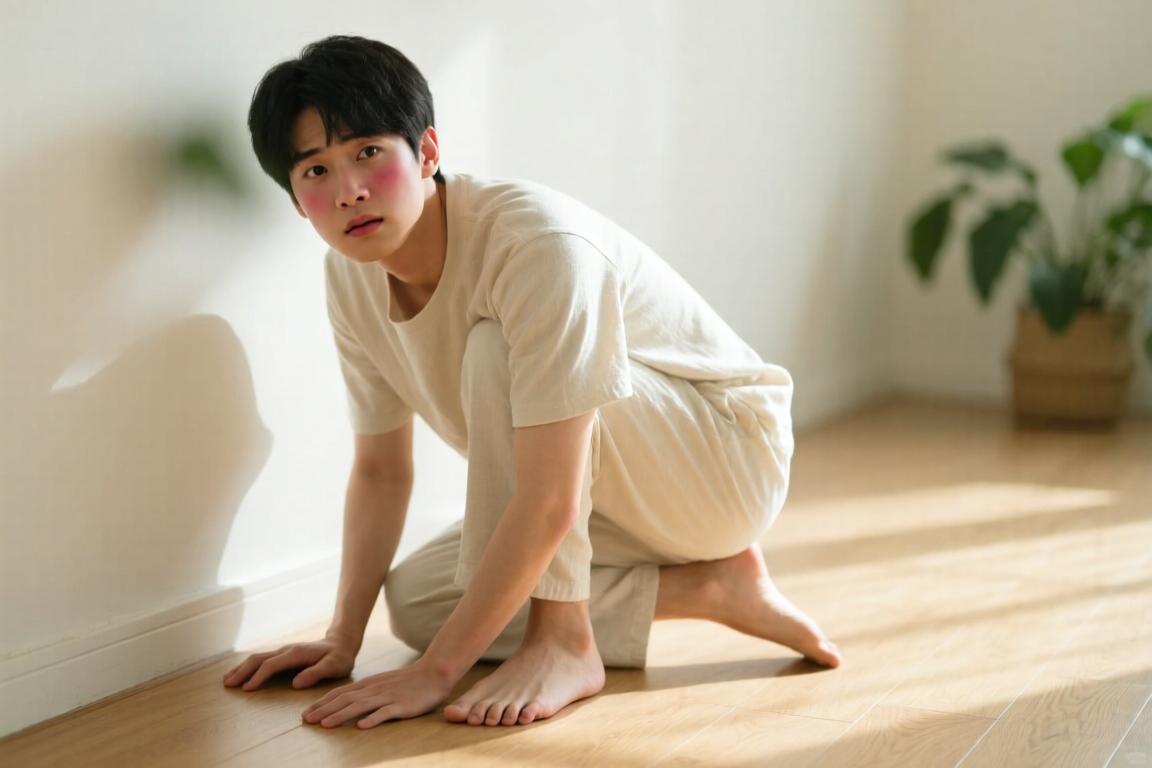 这是害羞了？克拉克面对镜头把脚藏起来，一旁的队友都在笑