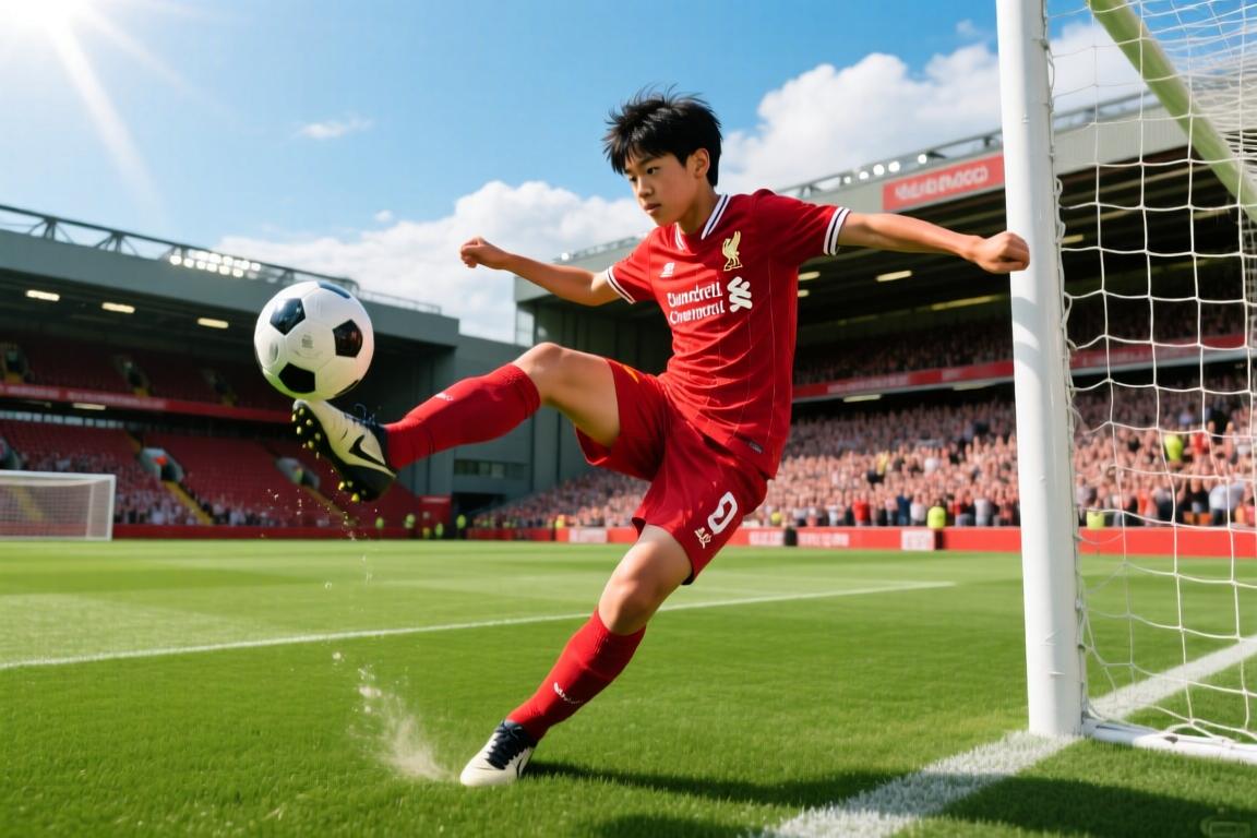 太秀了！日本U15球员对利物浦，两次天秀挑球过人破门