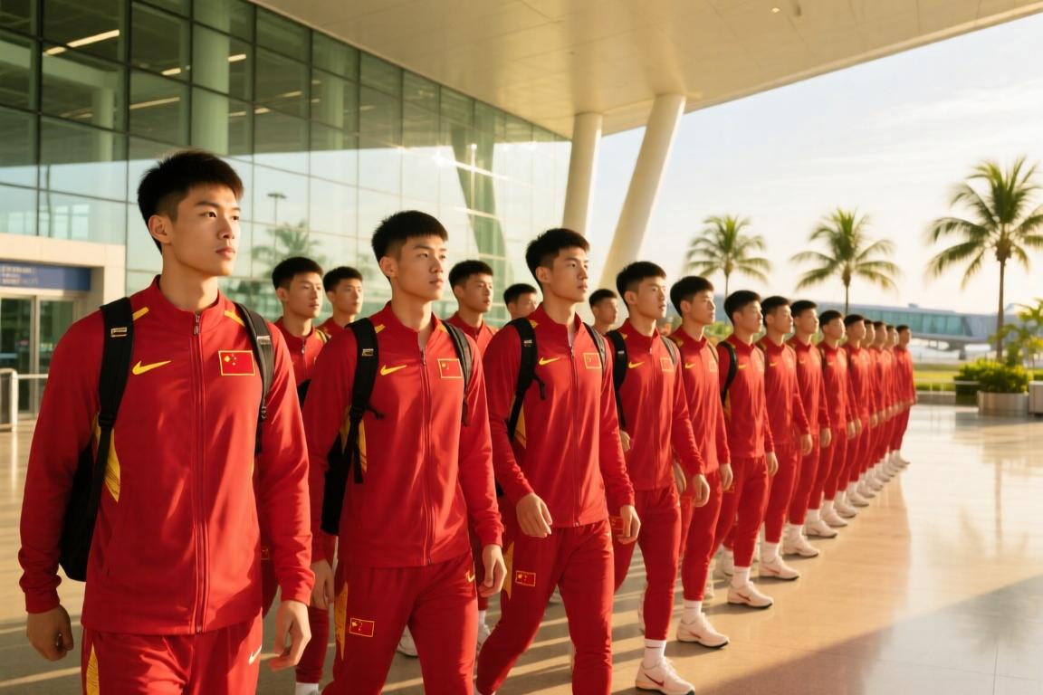 中国男篮全队顺利抵达海口，正式开启国际团结杯的备战阶段...
