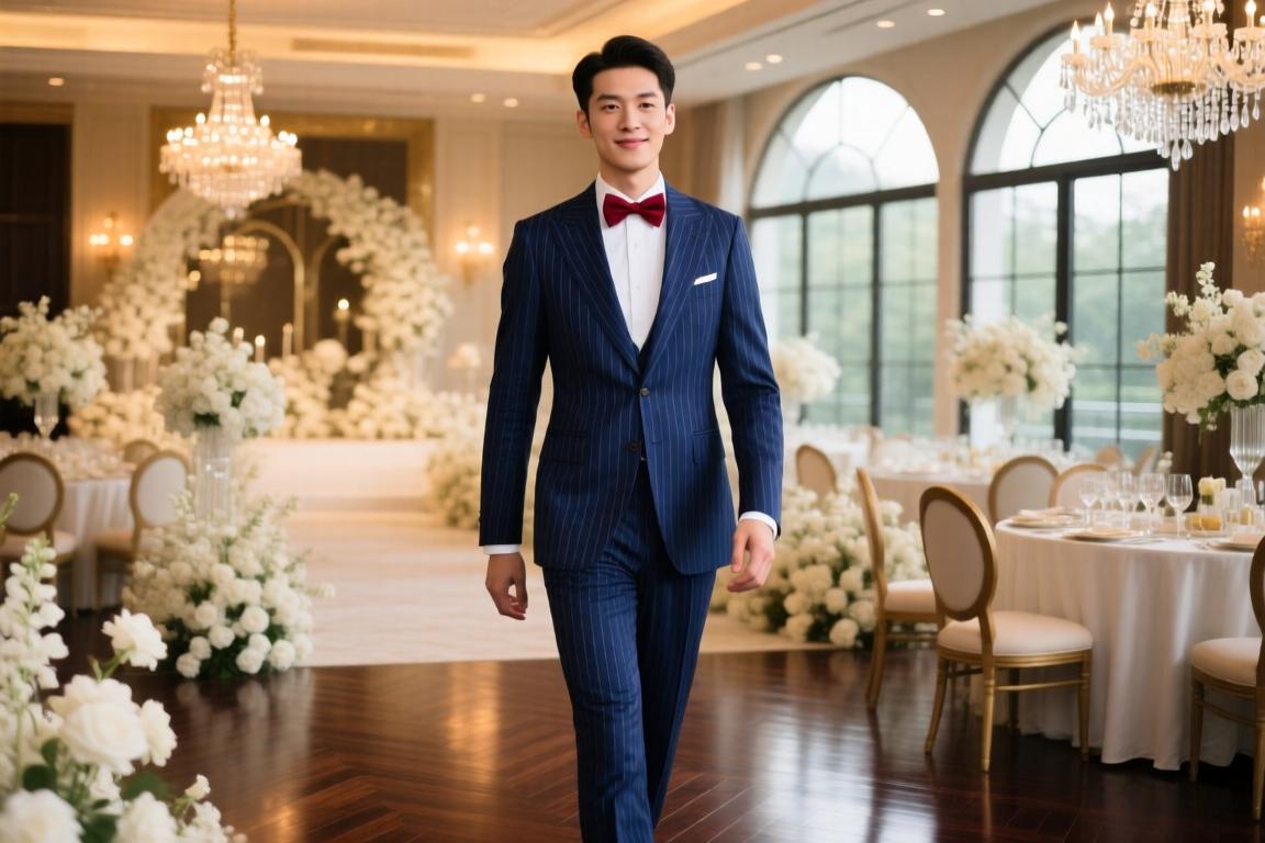 太帅啦，乔治定制了西装去参加唐斯的婚礼，会不会抢新郎风头