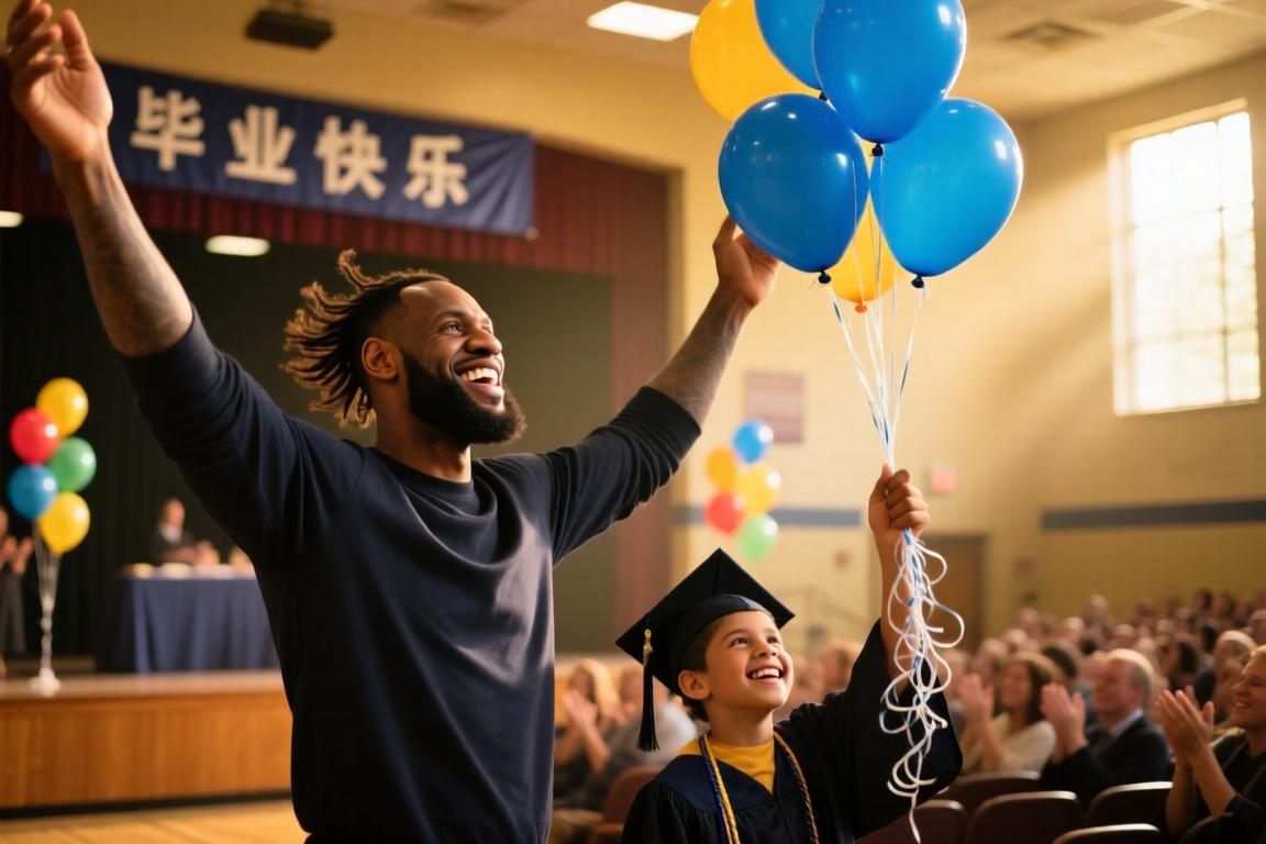 太开心！老詹参加儿子毕业典礼放飞自我 化身气氛担当