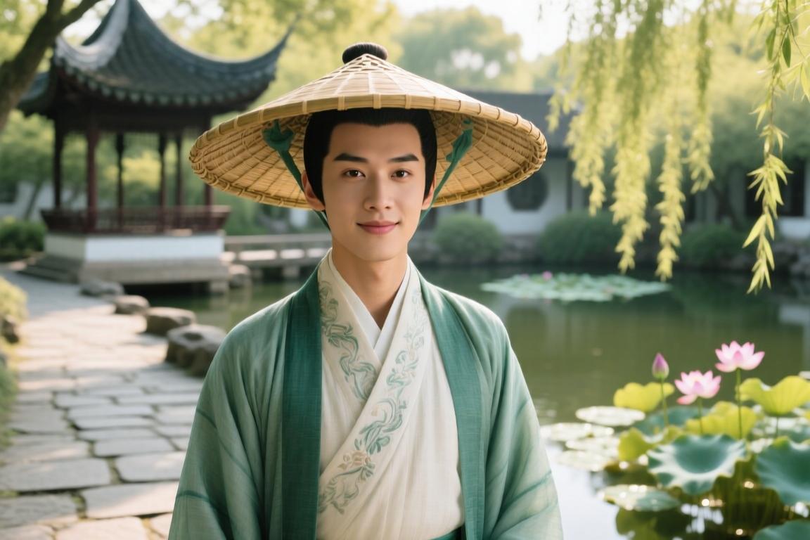新科状元中国之旅！迪班萨头戴斗笠身穿古装漫步长城，造型惊艳