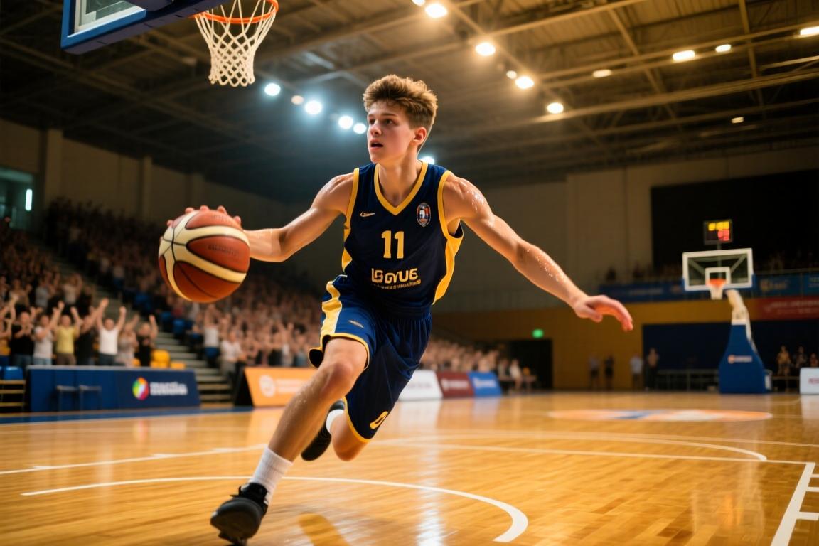 U16欧锦赛首秀！奥库儿子砍下21分9板集锦 有乃父风采？