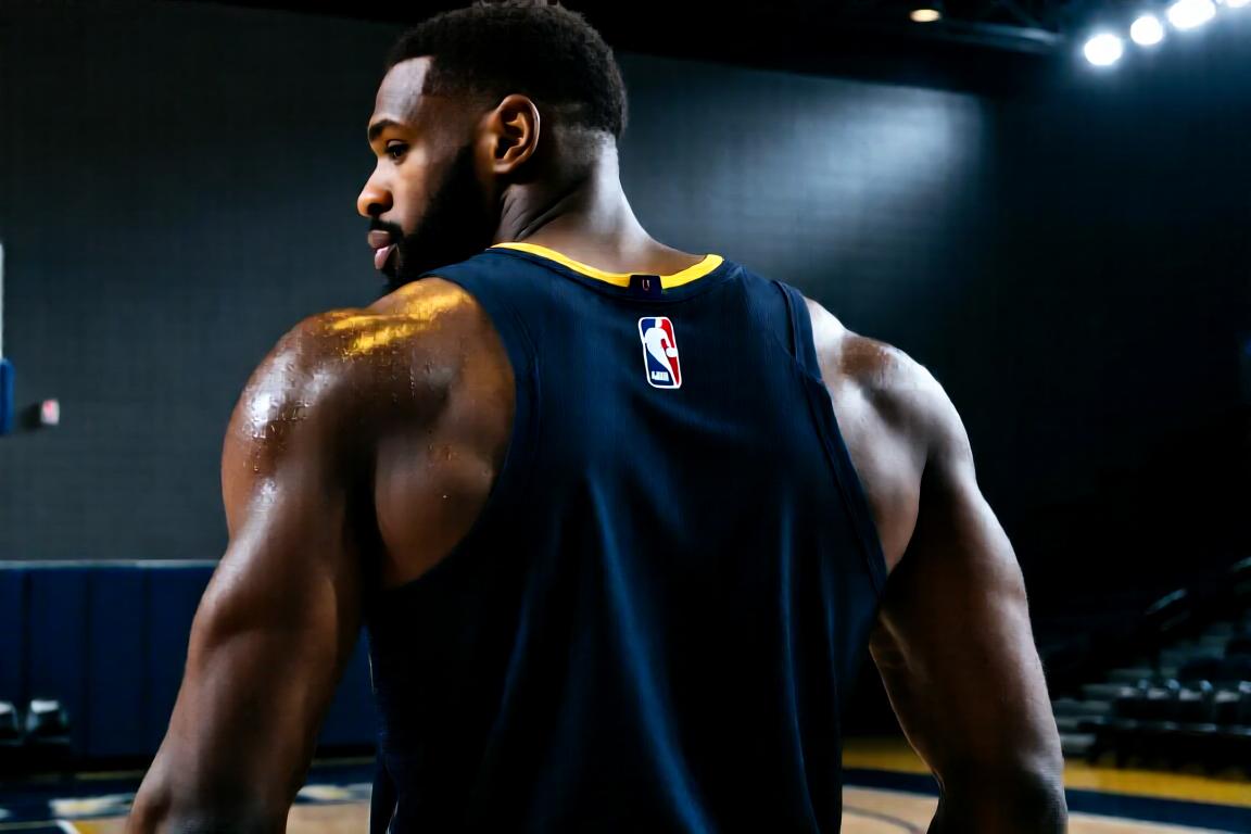 NBA球星肩宽对比，浓眉这肩宽太恐怖了，压迫感十足