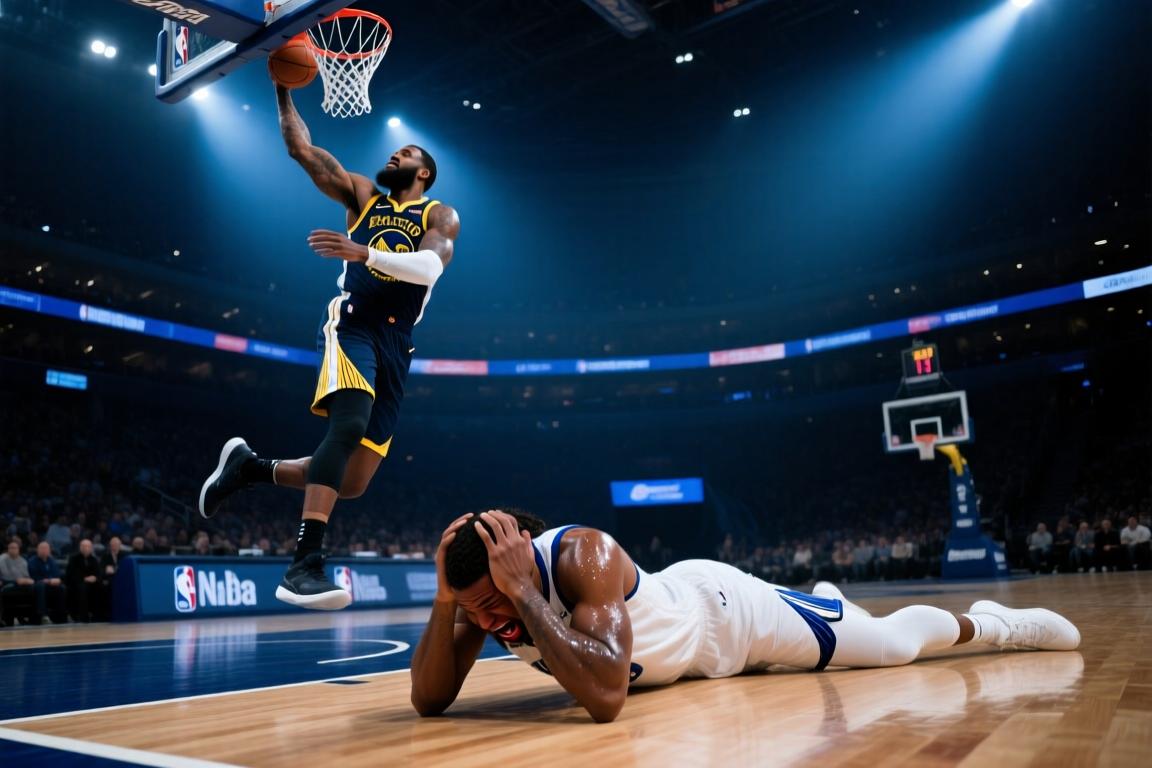 NBA球员不过如此？乔治将白晶打到抱头+躺地板！太夸张了