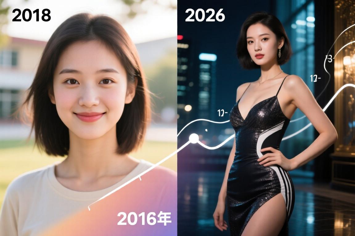 青涩甜妹到性感尤物！2018—2026姆总女友容貌与气质蜕变