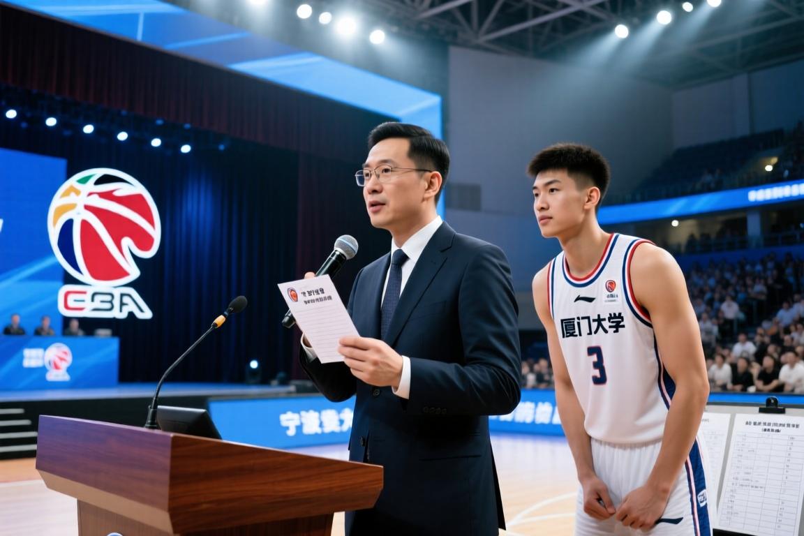 探花来了！CBA选秀大会：宁波选中厦门大学内线郑博文