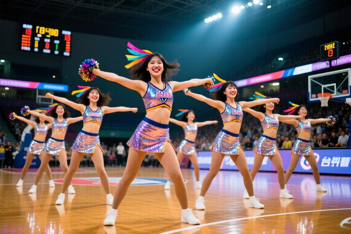 宝岛联赛收视率高是有原因的台妹啦啦队暂停围着DJ整活