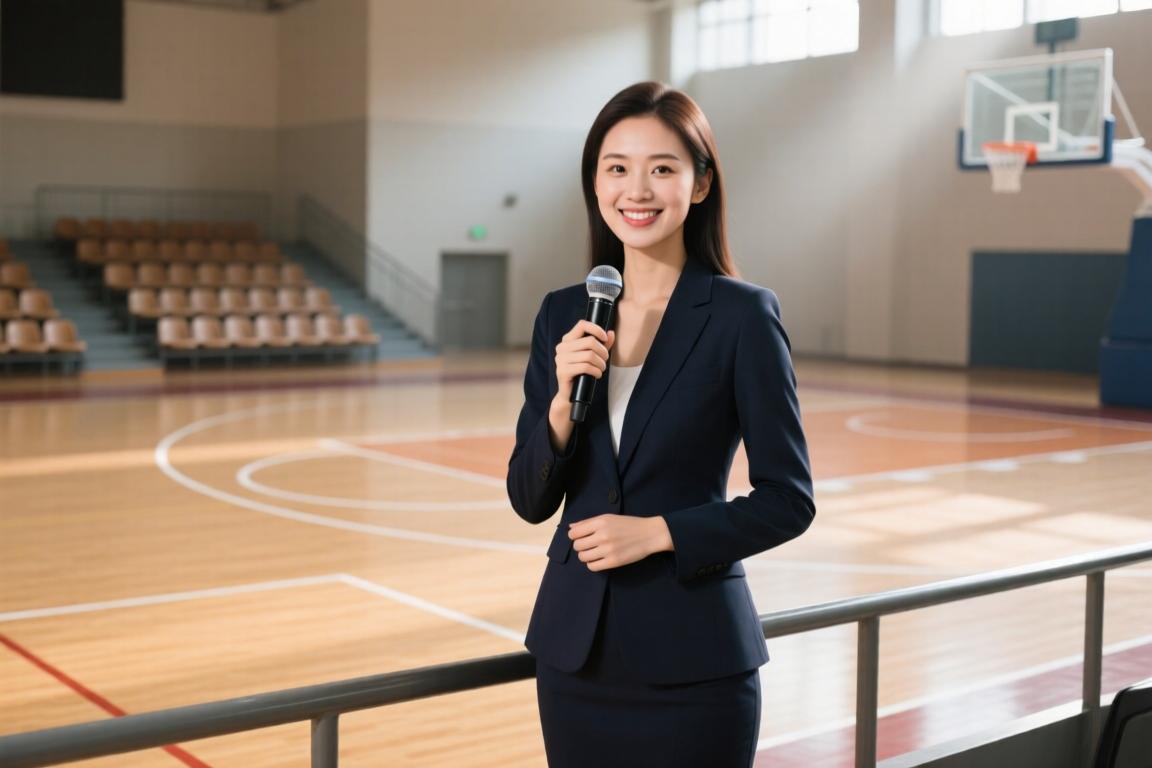 这颜值咋拍都行吧篮球女主持炼炼教大家怎么出片~