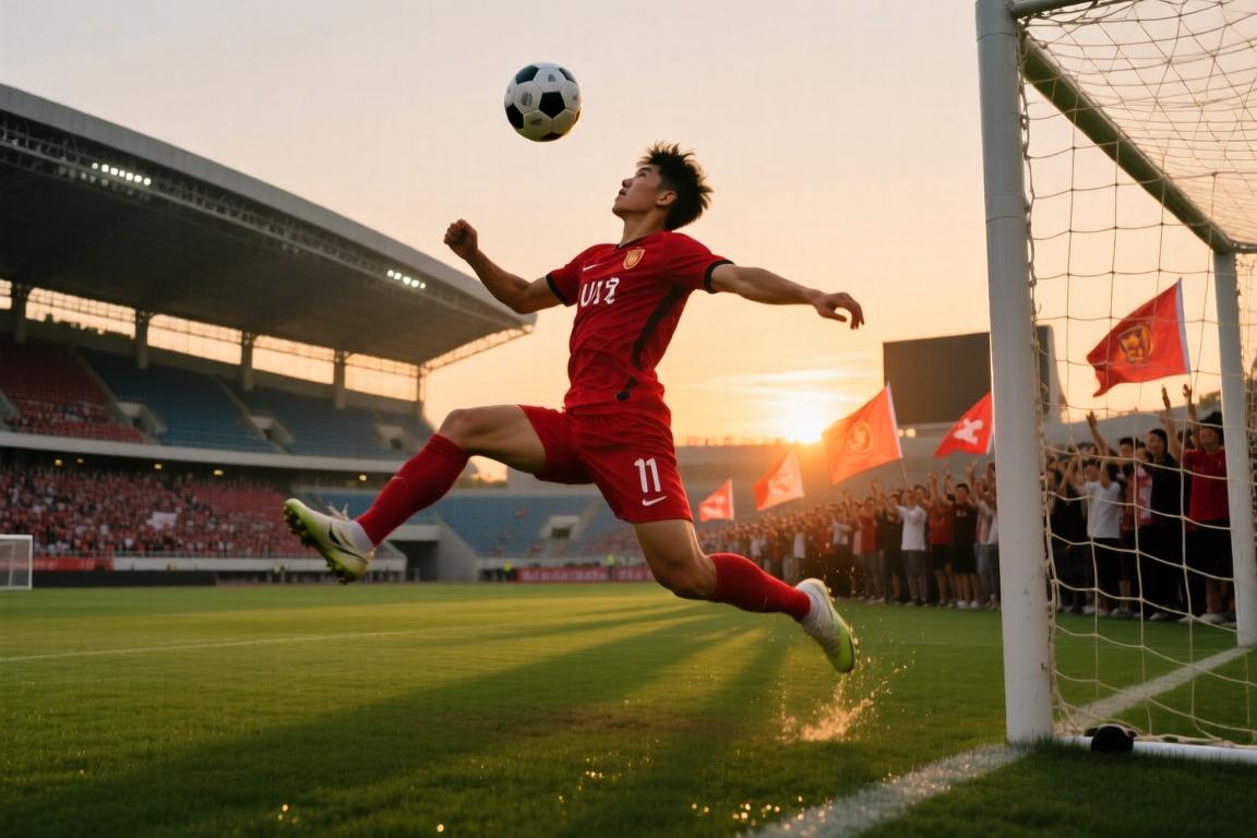 李文博头球破门！上海U17再次扳平阿森纳U17！