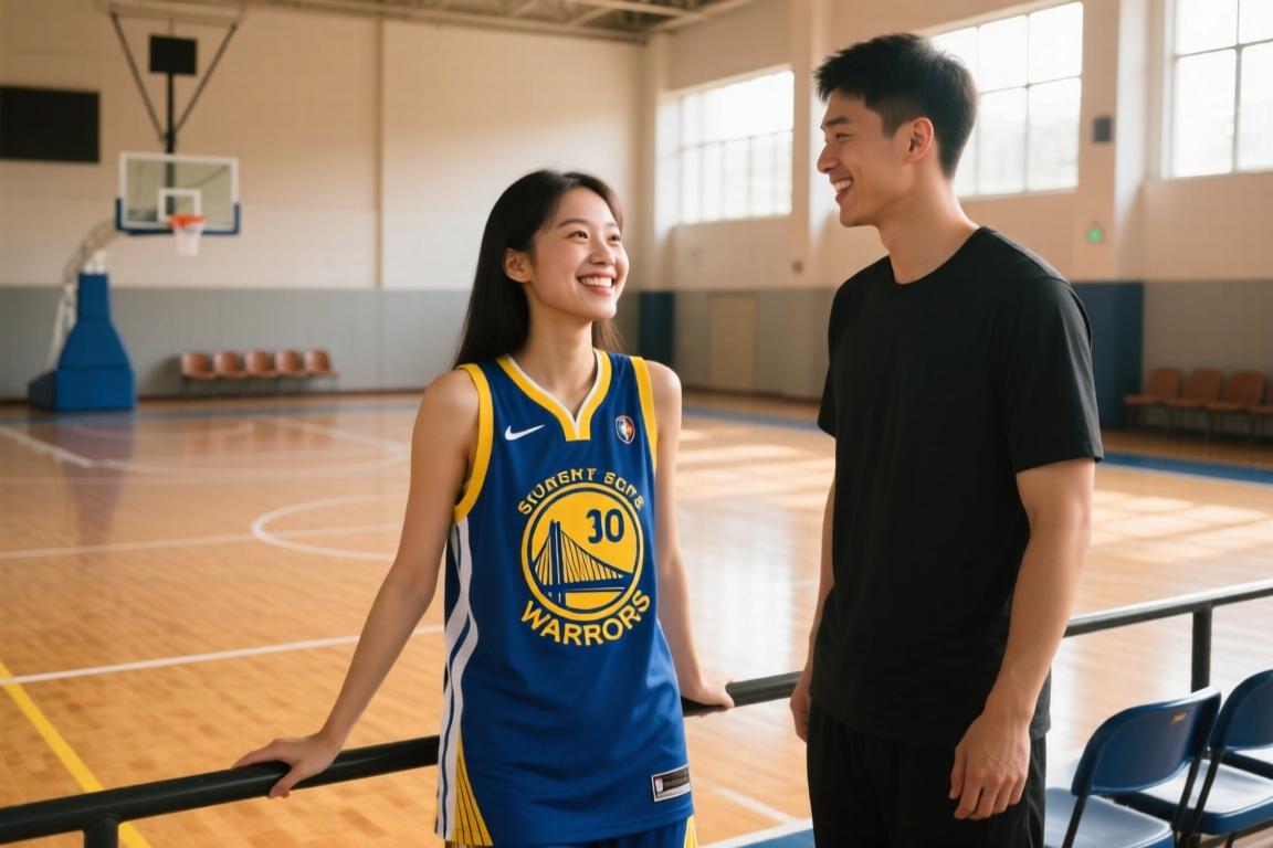 伦德伯格女友tacarra穿着勇士夏联球衣，他俩看起来太有爱了！