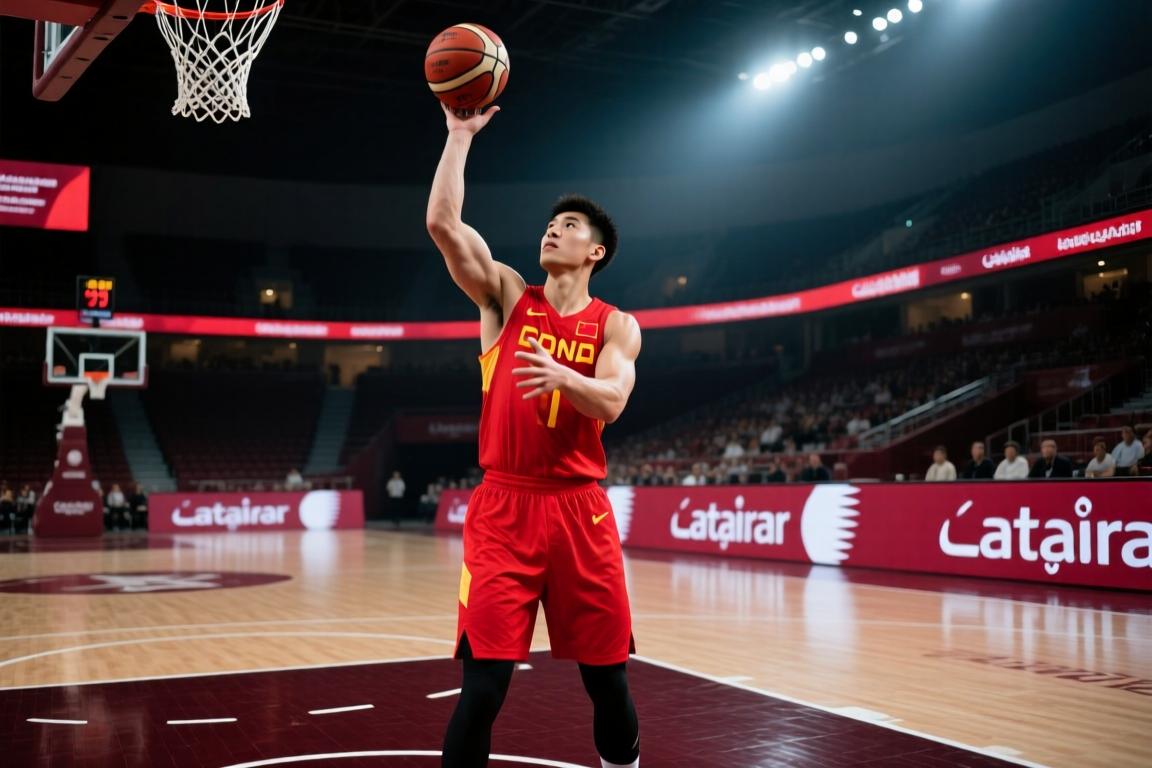 被评为本场中国最佳！杨瀚森vs卡塔尔11中7得15分9板集锦