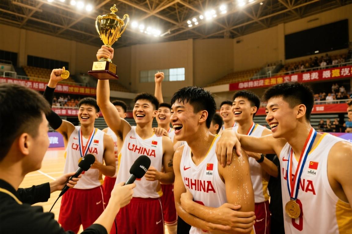 剑指冠军！中国U18男篮赛后接受采访：我们的目标是夺冠
