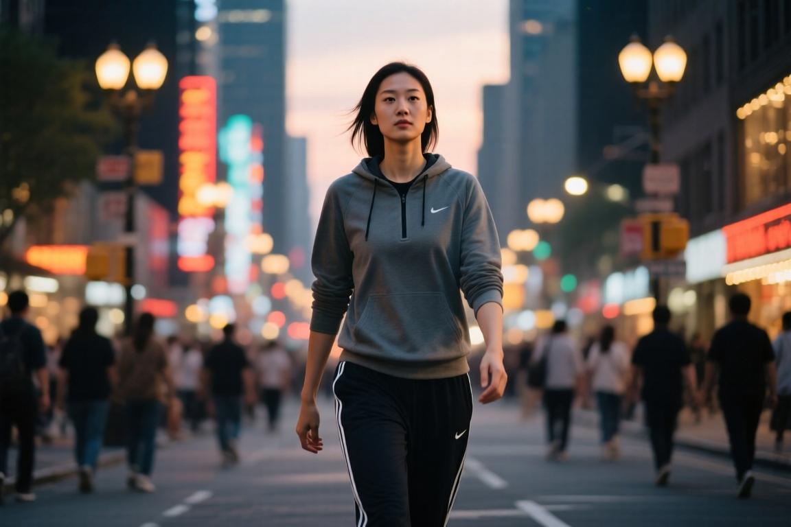 前女篮国手许诺街头气场拉满！196身高路人绕道走，太有压迫感