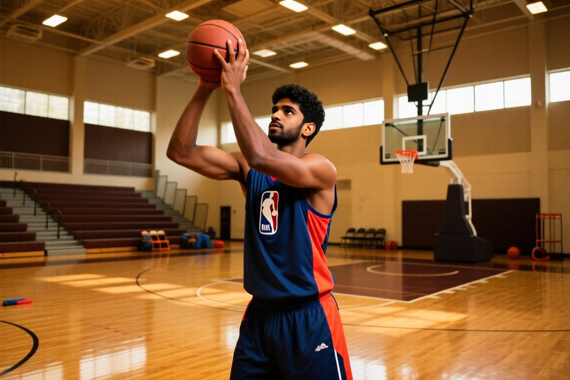 前往美国能否冲击NBA？08年出生的印度中锋高达2米23！