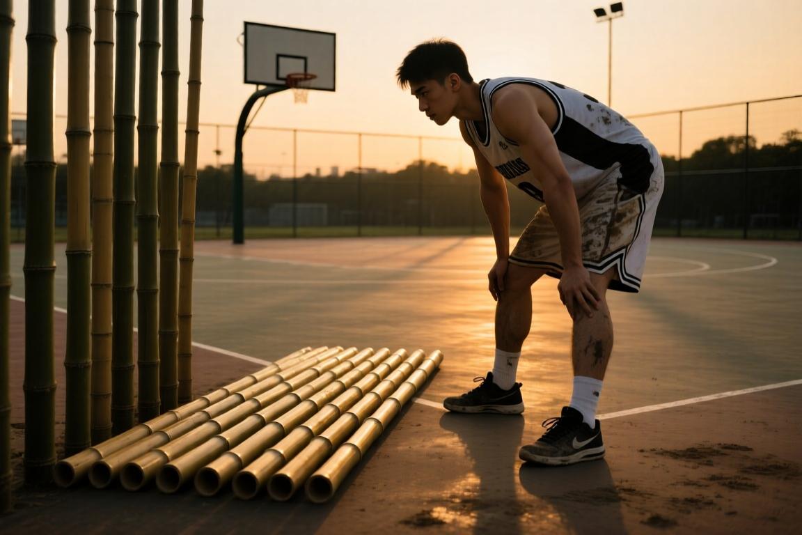 “球场上的MVP，面对竹竿舞也得小心翼翼找节奏...