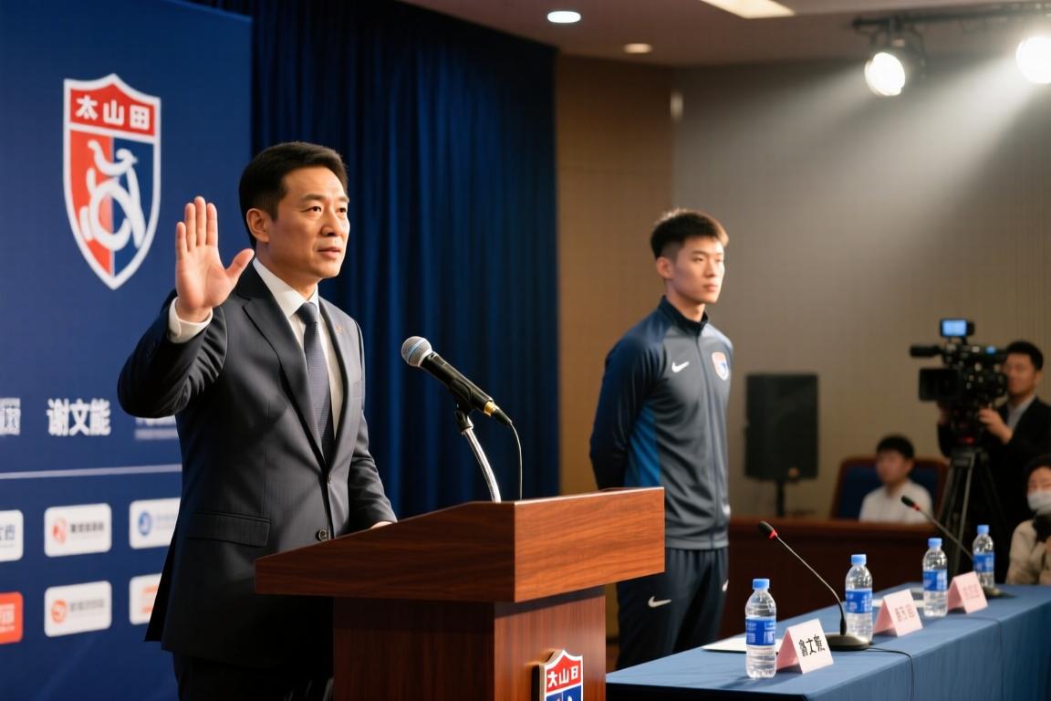 连续4轮带谢文能出席发布会？泰山主帅唐田：小谢比较帅